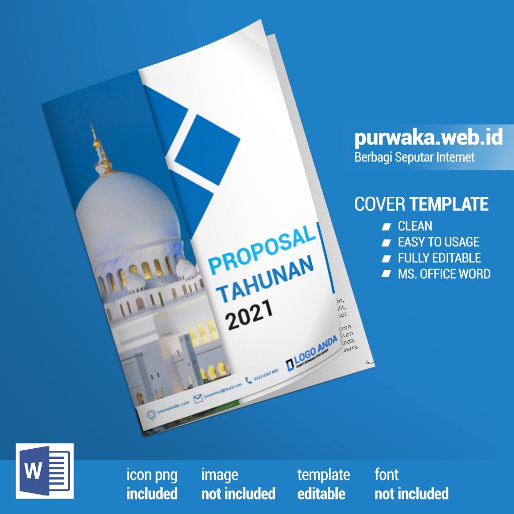 Download Template Cover Proposal Masjid 2021 Siap Edit - Ms Office Word