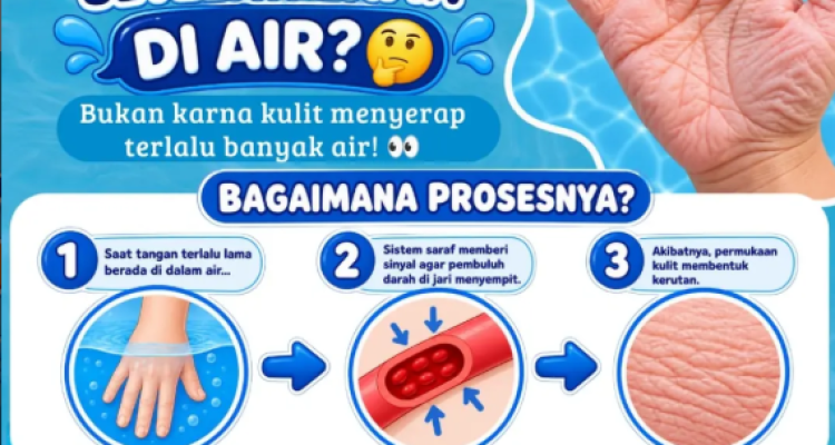 Mekanisme Saraf Penyebab Tangan Keriput Setelah Berenang dari Kimjoswim Depok